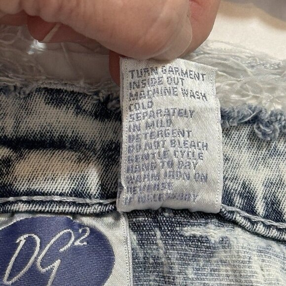 DG 2 by DIANE GILMAN Jeans Women 10P Acid Wash Stretch Ramie‎ Raw Edges Stretch - Picture 9 of 16